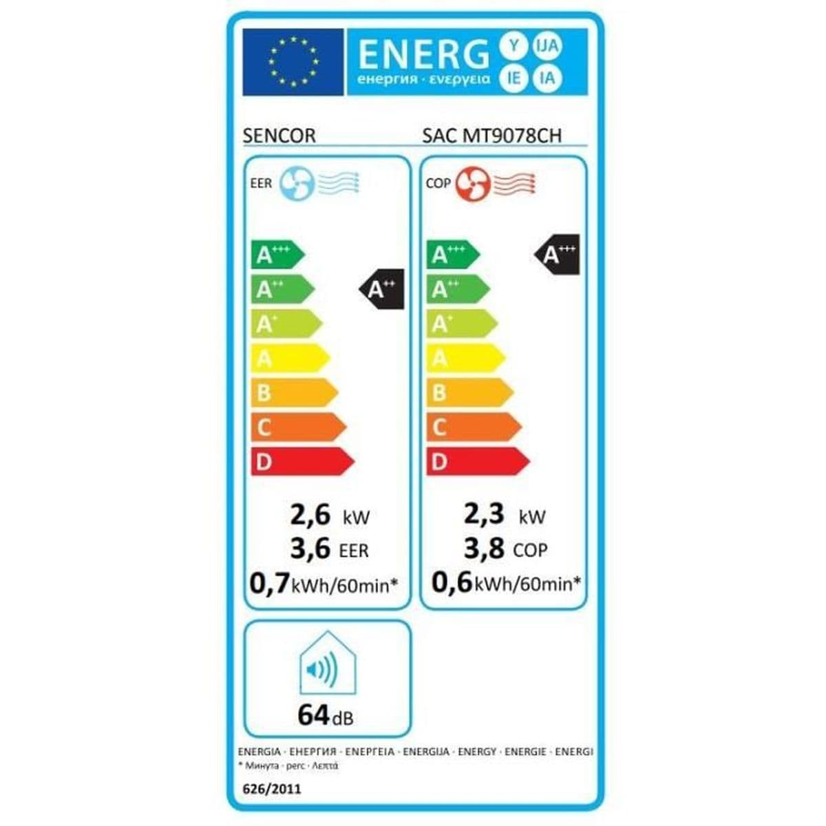 Climatiseur mobile Sencor SAC MT9078CH 9000 BTU Wi-Fi 5 modes jusqu'à 35 m² - illustration 3