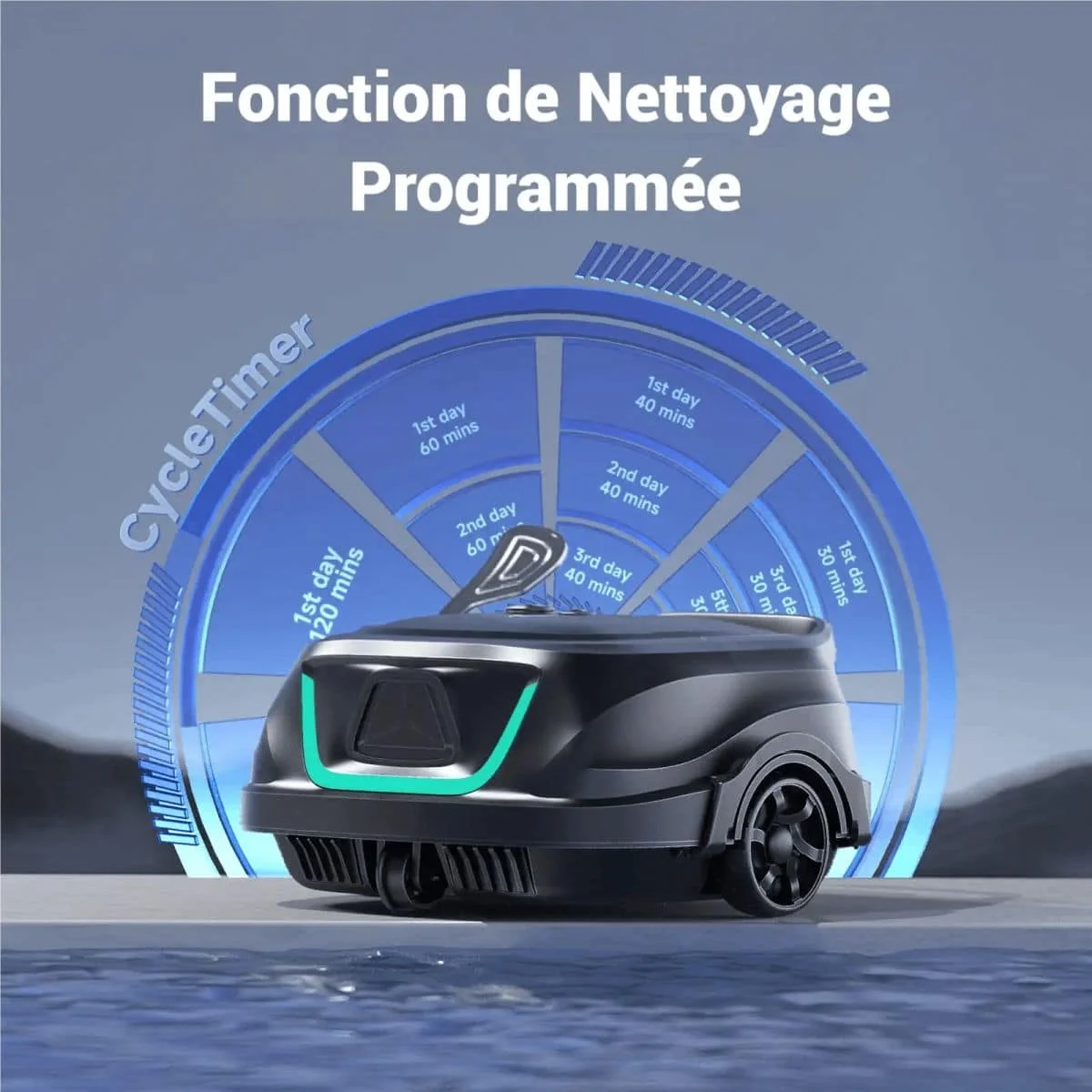 Wybot Robot piscine sans fil Wybot A1 pour piscine hors sol – Prix Destockage - illustration 3